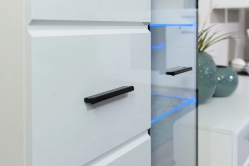 Комод «Йорк» 1д1в, Белый/белый глянец