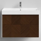 Тумба Катарини, 85 подвесной, Дуб цвет 11 Vodok с раковиной в комплекте