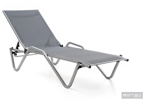Шезлонг Hera алюминиевый, серый