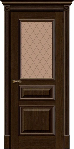 Межкомнатная дверь шпон mr.wood Вуд Классик-15.1 Golden Oak Bronze Сrystal