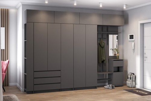 Прихожая Бали, Графит. Комплект 25