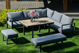 Набор для лаунж зоны из алюминия TOPA с обеденным столом  Joygarden
