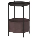 Стол журнальный Элдей рогожка коричневый/черный