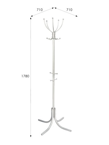 Вешалка напольная М 10 металлик