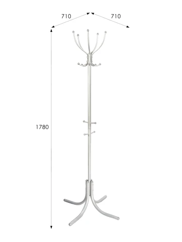 Вешалка напольная М 10 металлик