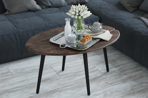 Стол журнальный Арабика браун/чёрный