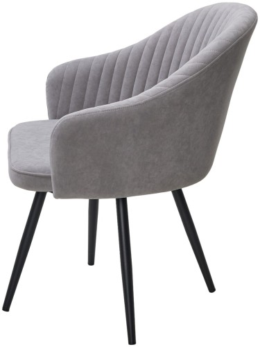 Стул AVIOR, 360 град. поворот. B22 Серый, велюр / черный каркас, М-City