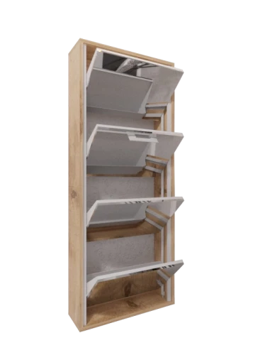 Обувница ЛАЙТ 4 МП (Дуб Вотан / Зеркало)