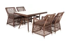"Латте - 140 L" обеденная группа плетеная, цвет коричневый "Латте - 140 L" обеденная группа плетеная, цвет коричневый