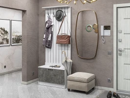 Готовая прихожая Стиль-01 Temple Stone 2S/Белый