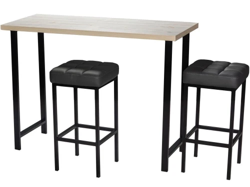 Стол-консоль барный М94 ДП1-02-04 ЛДСП «Наоми», Каркас черный матовый