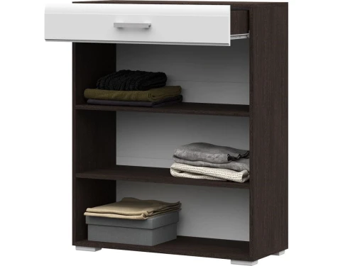 Комод Вегас 2д1ящ, белый глянец/венге