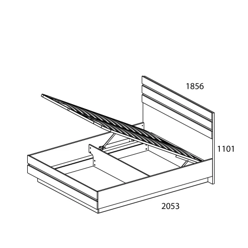 LIMA, Кровать 180 с подъемником. Цвет ПЕРСИДСКИЙ ЖЕМЧУГ/ МАДУРА