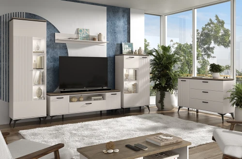 VINATI, Полка навесная. Цвет ПЕРСИДСКИЙ ЖЕМЧУГ/ АМАРОК