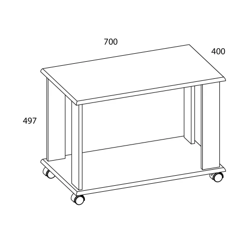 Стол журнальный L , TIFFANY, цвет вудлайн кремовый