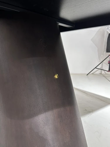 Стол SELTA 200  Белый мрамор CA071, керамика / Дуб/Золотой, ®DISAUR