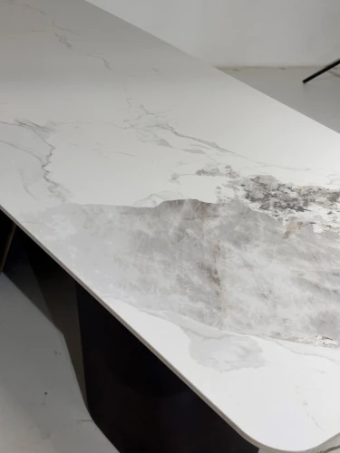 Стол SELTA 200  Белый мрамор CA071, керамика / Дуб/Золотой, ®DISAUR