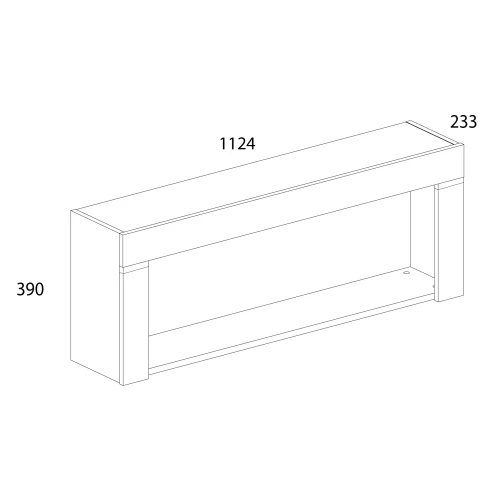 BRASS, Полка навесная L. Цвет ДУБ ЭКСПРЕСИВ БРОНЗОВЫЙ