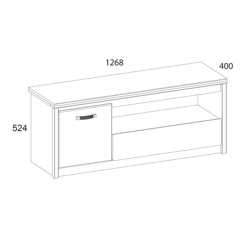 Тумба RTV 1D1SN , PROVENCE, цвет вудлайн крем\дуб каньон