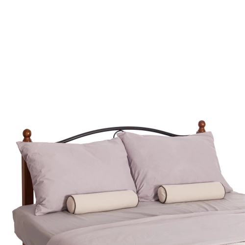 Кровать AT-803 дерево гевея/металл, 120*200 см (middle bed), красный дуб/черный