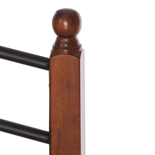 Кровать AT-803 дерево гевея/металл, 120*200 см (middle bed), красный дуб/черный