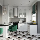 Трехуровневая кухня Прага 3200х1800 Белое дерево МДФ ПВХ угловая Трехуровневая кухня Прага 3200х1800 Белое дерево МДФ ПВХ угловая