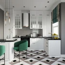 Трехуровневая кухня Прага 3200х1800 Белое дерево МДФ ПВХ угловая Трехуровневая кухня Прага 3200х1800 Белое дерево МДФ ПВХ угловая