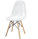 Стул КВАДРО «KVADRO» со спинкой белый