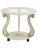 Стол журнальный Грация (С) на колесах слоновая кость/золото