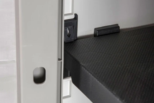 Уличный шкаф TOOMAX 2х дверный глубокий WOODY'S XL (4 полки), светло-серый