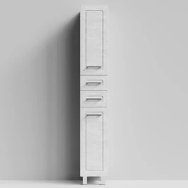 Пенал Арабеска 30 напольный, Белый камень ПВХ 57805, правый