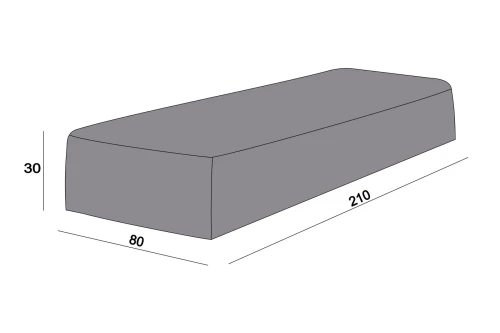 Защитный чехол на шезлонг Ривьера 210×80×30 см, цвет хаки