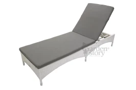 Лежак Мальта арт.M001-МТ002, ротанг искусственный (молочный)