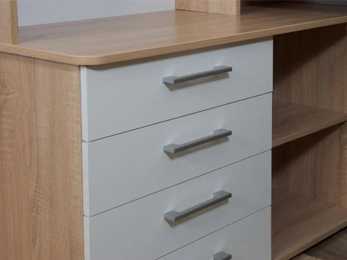 Стол «Гарвард» ЛВ 130х120, Дуб сонома/Белый