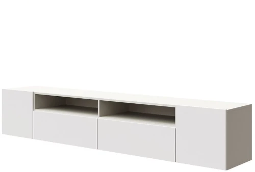 Тумба «Женева 2Д"Я» КМК 0889.2, Белая/ Белый глянец