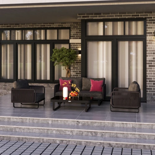 Лаунж зона BELLISA с двухместным диваном - маренго