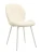 DC826 Стул мягкий, БЕЖЕВЫЙ#T-10 букля, каркас металл белый КРУГЛЫЙ