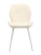 DC826 Стул мягкий, БЕЖЕВЫЙ#T-10 букля, каркас металл белый КРУГЛЫЙ