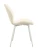 DC826 Стул мягкий, БЕЖЕВЫЙ#T-10 букля, каркас металл белый КРУГЛЫЙ