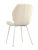 DC826 Стул мягкий, БЕЖЕВЫЙ#T-10 букля, каркас металл белый КРУГЛЫЙ