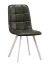 C919/DC809 Стул мягкий, ЗЕЛЕНЫЙ#19-12 экокожа, каркас металл белый КВАДРАТ