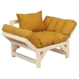 Кресло Бинго ткань savana plus yellow, каркас лак Кресло Бинго ткань savana plus yellow, каркас лак