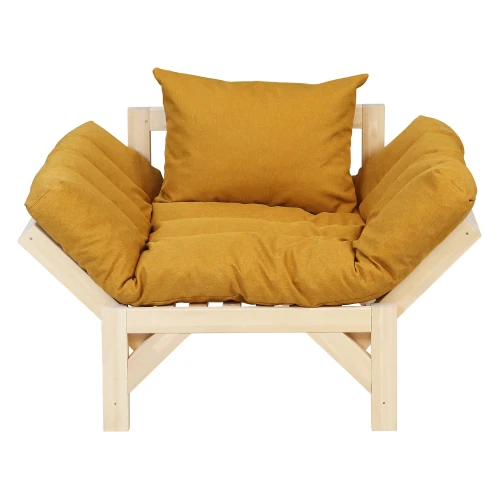 Кресло Бинго ткань savana plus yellow, каркас лак