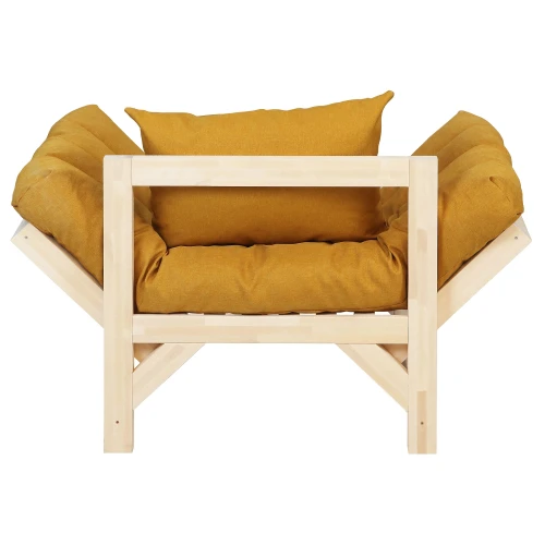 Кресло Бинго ткань savana plus yellow, каркас лак