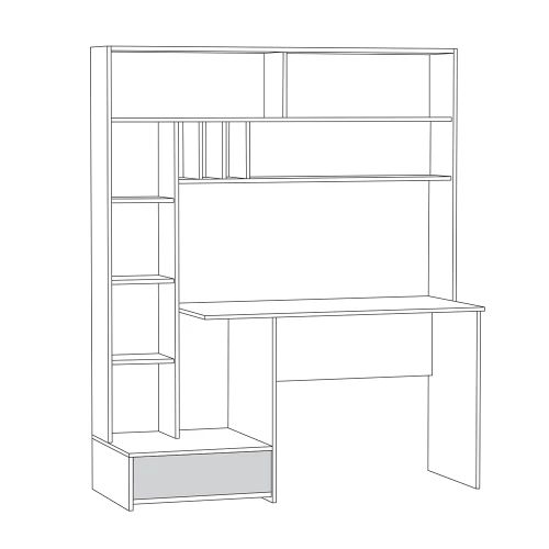 Стол письменный Лайт 03.243 Н, Плэйн, Сатин