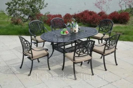 Столовая группа из литого алюминия Florence 6
