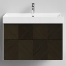 Тумба Катарини, 85 подвесной, Дуб цвет 14 Vodok с раковиной в комплекте