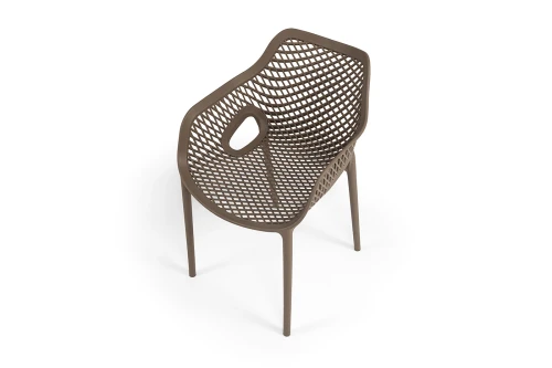 "Беллини" стул пластиковый, цвет бежево-коричневый