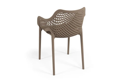 "Беллини" стул пластиковый, цвет бежево-коричневый