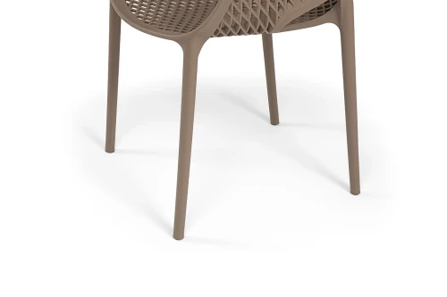 "Беллини" стул пластиковый, цвет бежево-коричневый